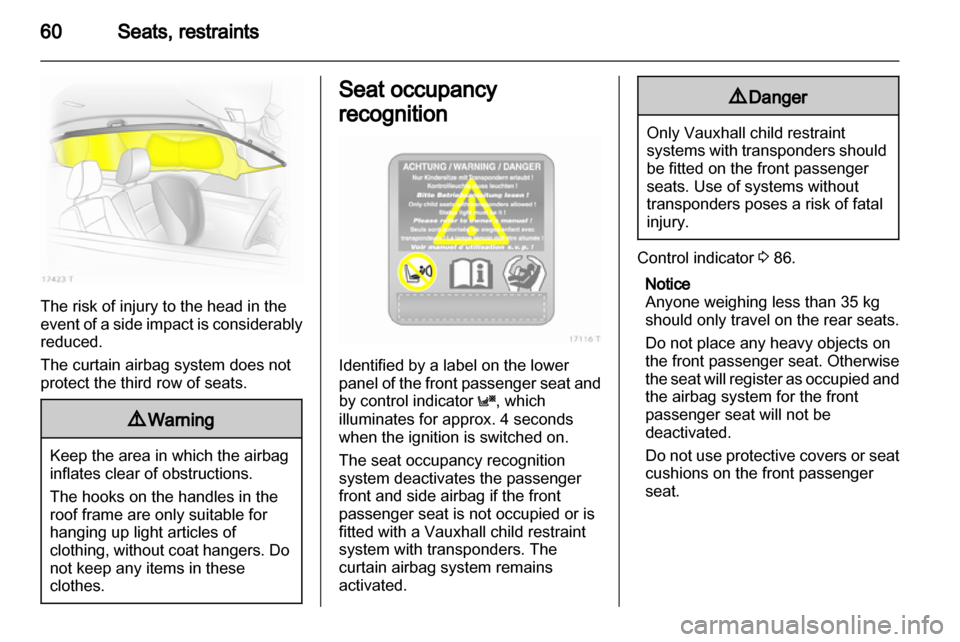 VAUXHALL ZAFIRA 2012  Owners Manual 