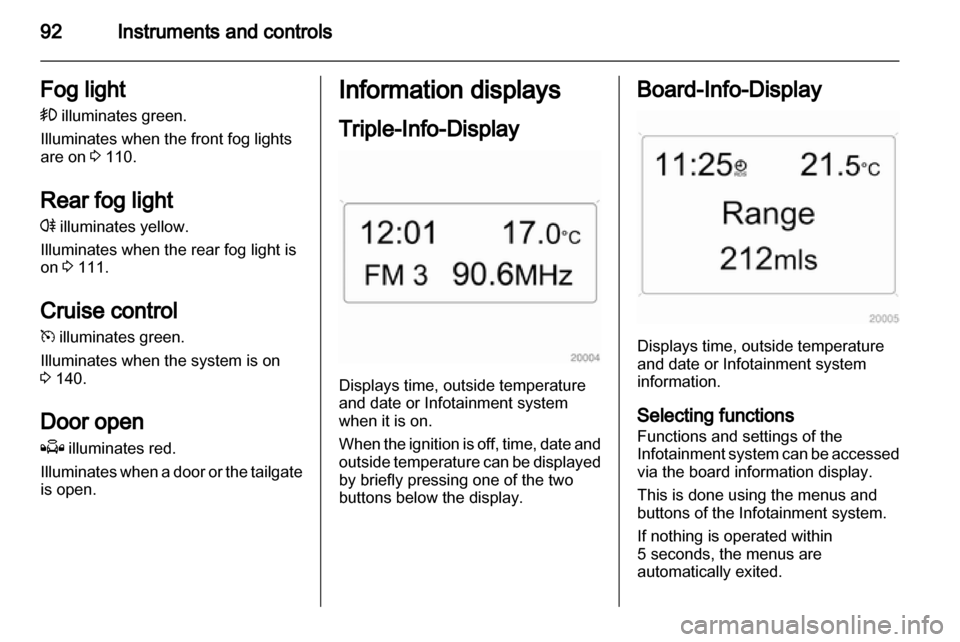 VAUXHALL ZAFIRA 2012  Owners Manual 