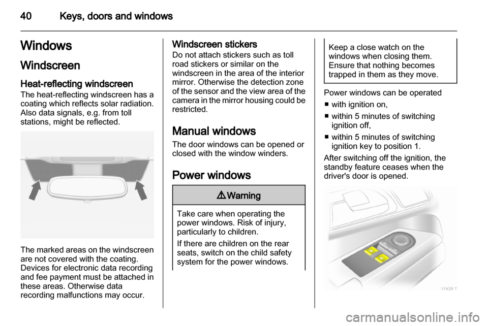 VAUXHALL ZAFIRA 2013  Owners Manual 