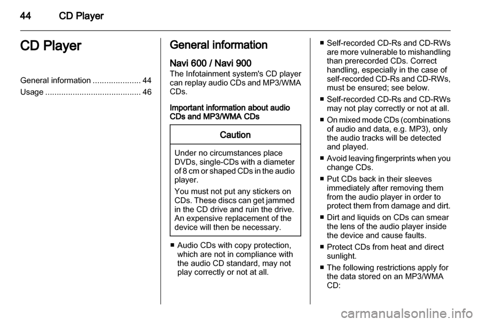 VAUXHALL ZAFIRA C 2013.5  Infotainment system 