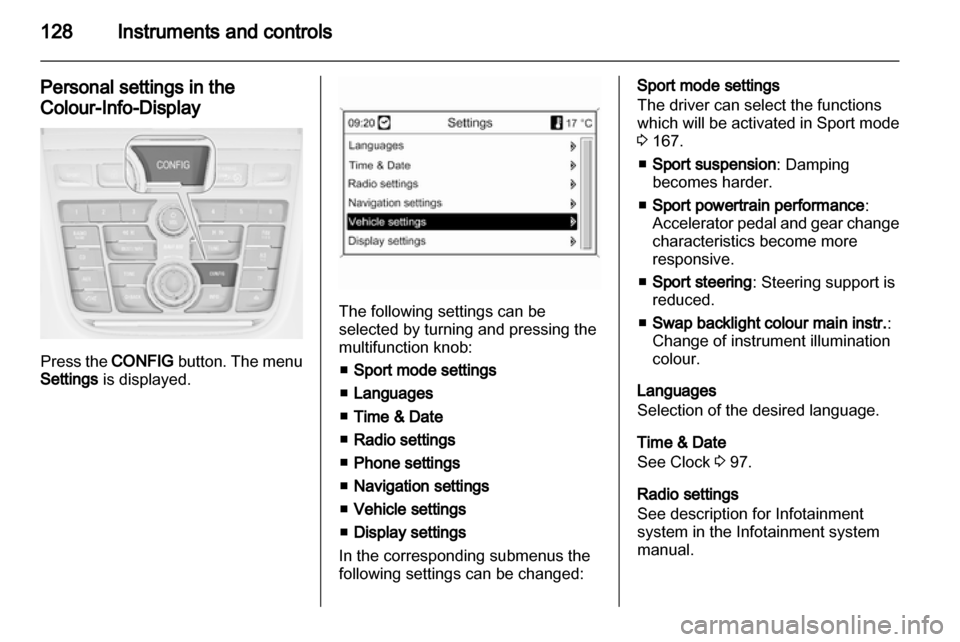VAUXHALL ZAFIRA TOURER 2013  Owners Manual 
