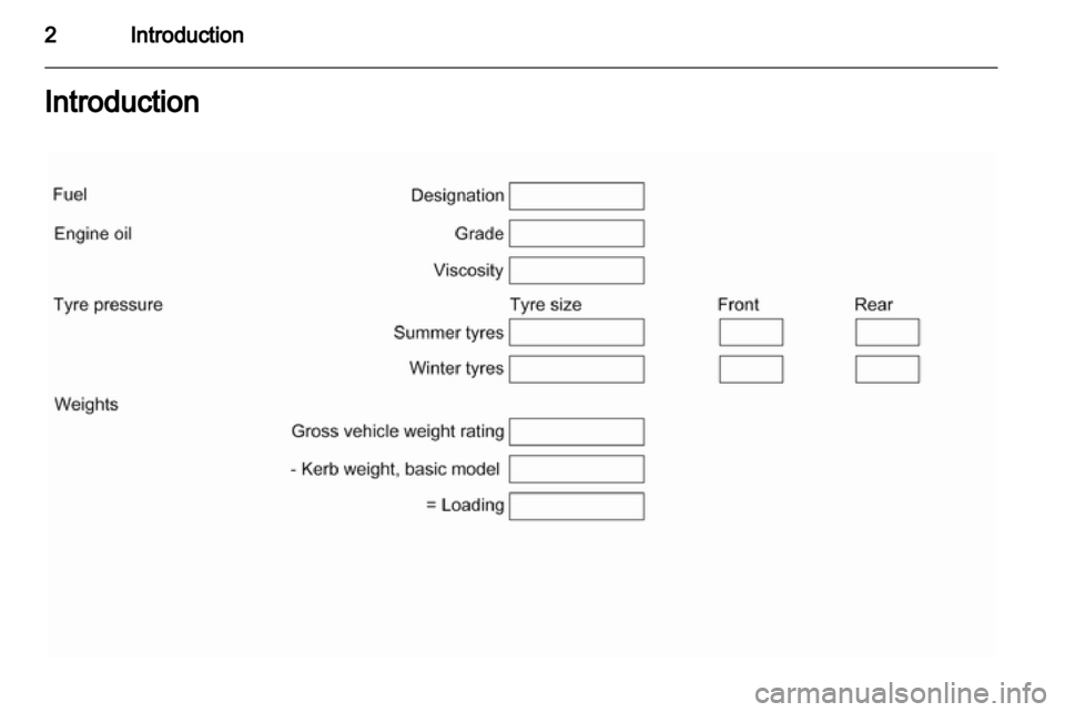 VAUXHALL ZAFIRA TOURER 2013  Owners Manual 