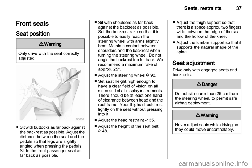 VAUXHALL ZAFIRA TOURER 2013  Owners Manual 
