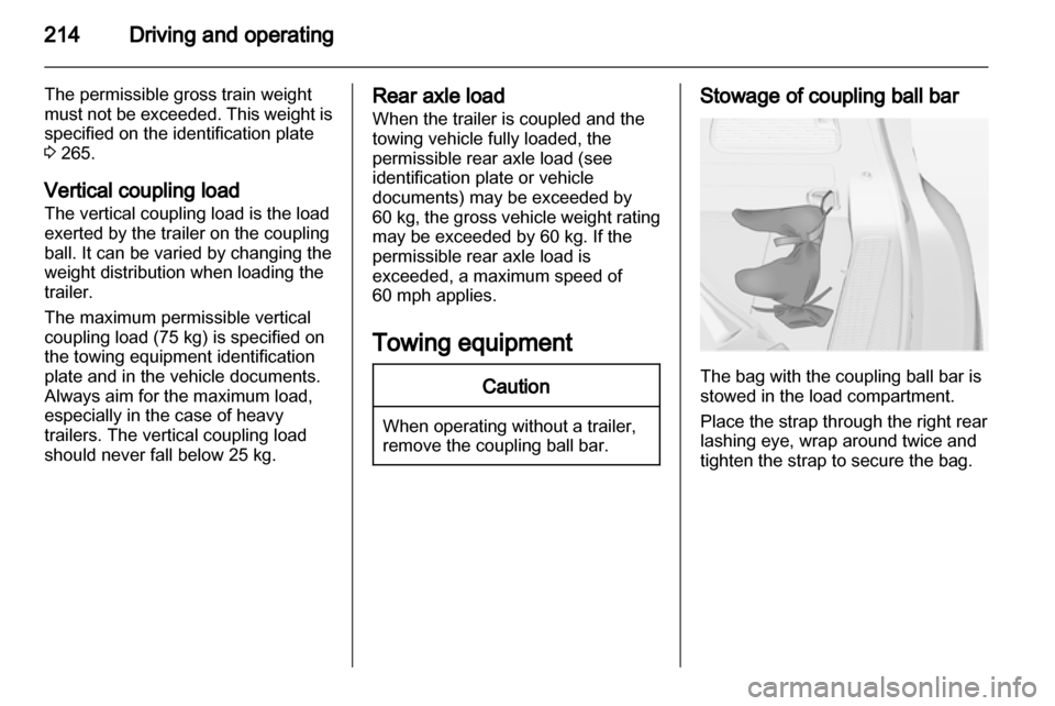 VAUXHALL ZAFIRA TOURER 2013.5  Owners Manual 