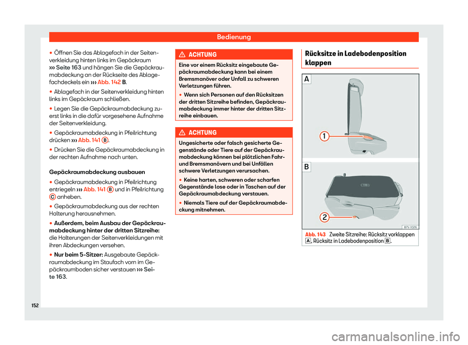 Seat Alhambra 2020  Betriebsanleitung (in German) Bedienung
