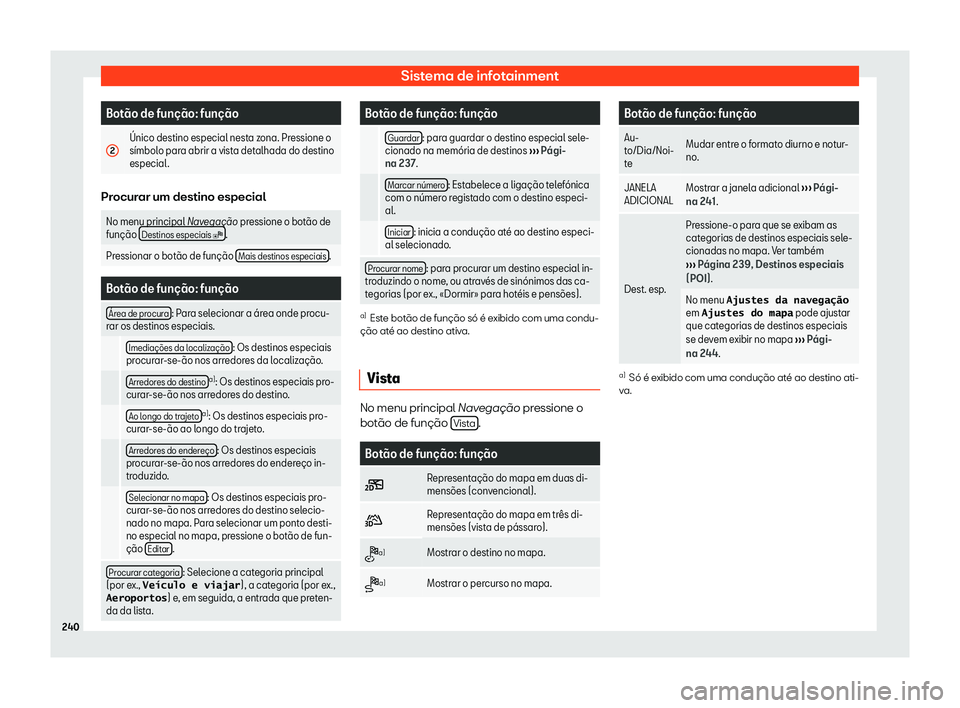 Seat Alhambra 2020  Manual do proprietário (in Portuguese)  Sistema de infotainment
Bot