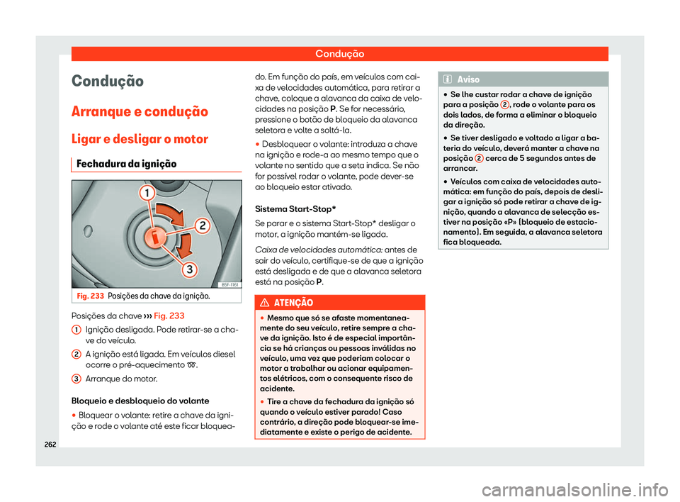 Seat Alhambra 2020  Manual do proprietário (in Portuguese)  Condução
Condu