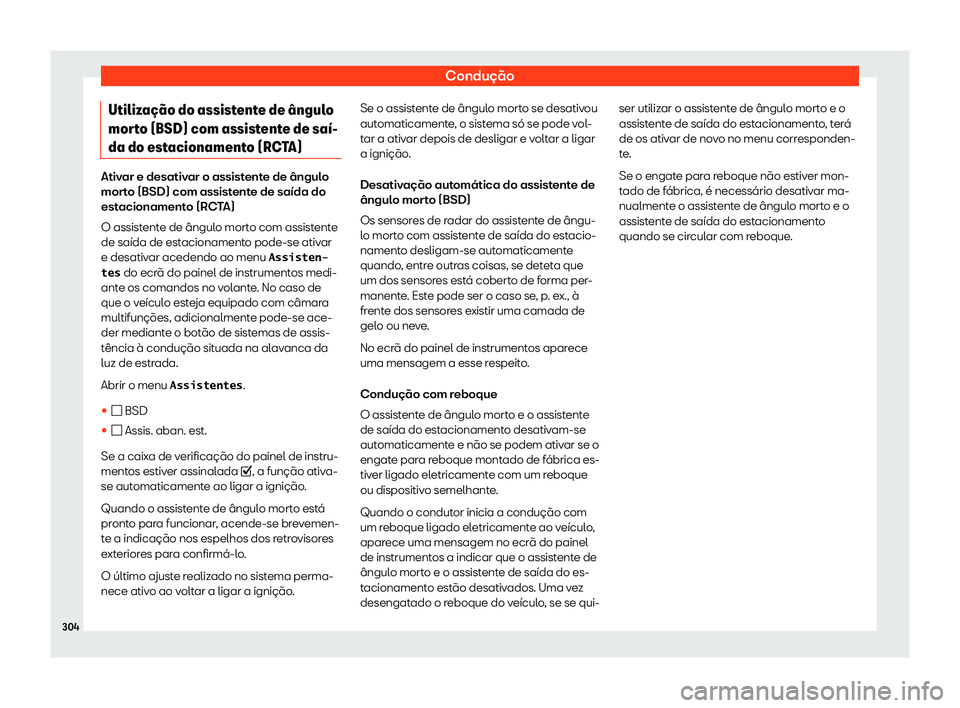 Seat Alhambra 2020  Manual do proprietário (in Portuguese)  Condução
Utiliza