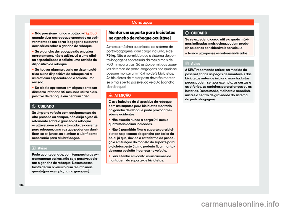 Seat Alhambra 2020  Manual do proprietário (in Portuguese)  Condução
