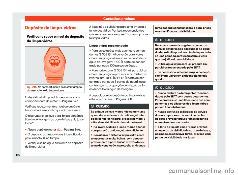 Seat Alhambra 2020  Manual do proprietário (in Portuguese)  Conselhos práticos
Dep