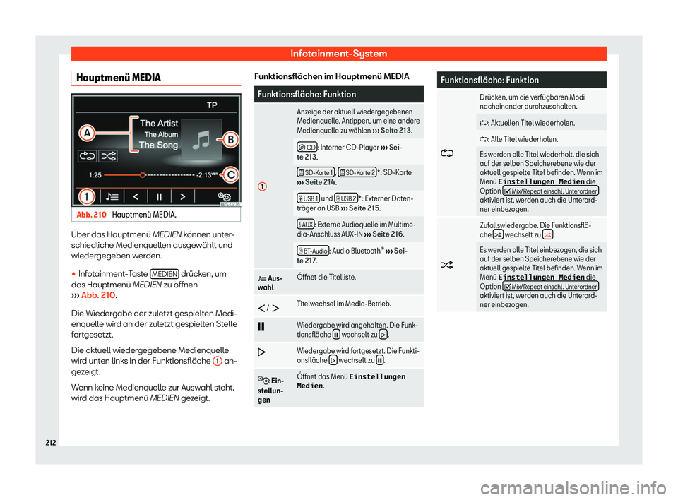 Seat Alhambra 2019  Betriebsanleitung (in German) Infotainment-System
Hauptmen