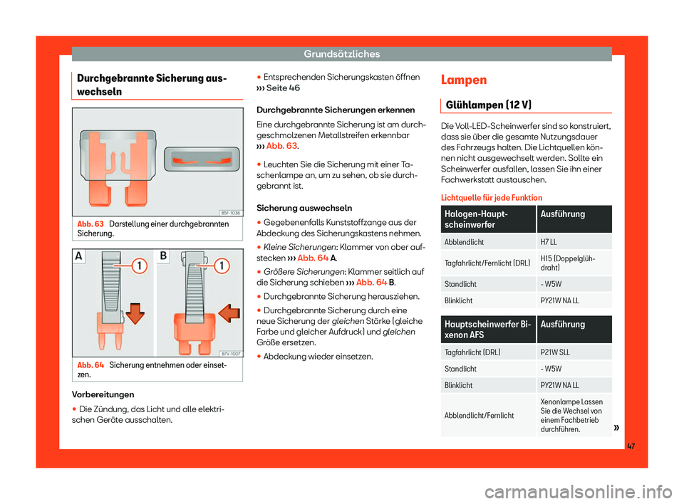 Seat Alhambra 2019  Betriebsanleitung (in German) Grunds