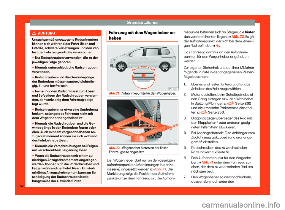 Seat Alhambra 2019  Betriebsanleitung (in German) Grunds