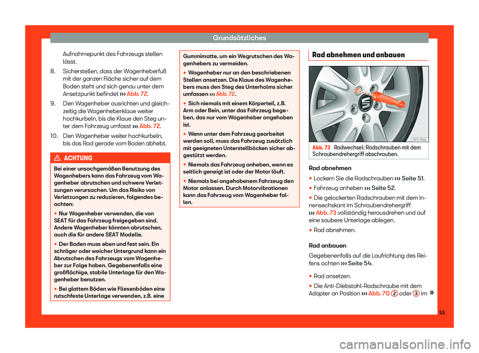 Seat Alhambra 2019  Betriebsanleitung (in German) Grunds