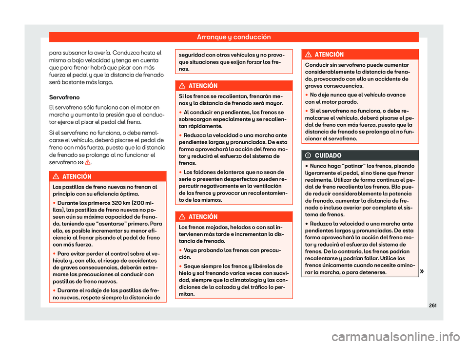 Seat Alhambra 2019  Manual del propietario (in Spanish) Arranque y conducci