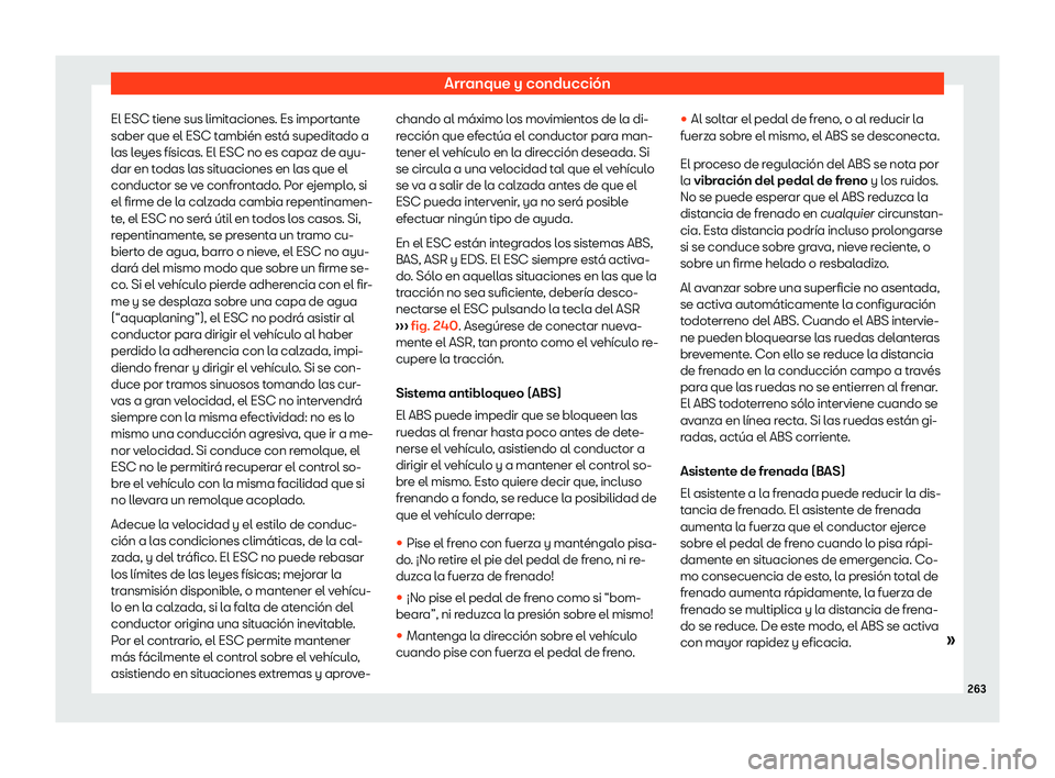 Seat Alhambra 2019  Manual del propietario (in Spanish) Arranque y conducci