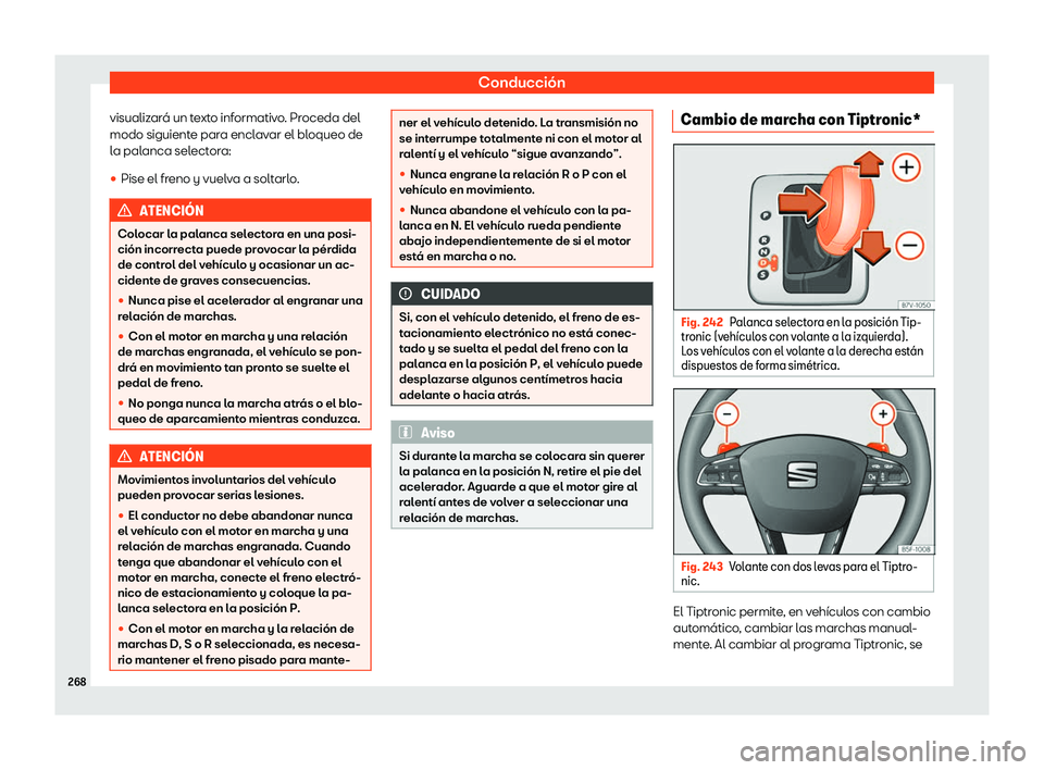 Seat Alhambra 2019  Manual del propietario (in Spanish) Conducci