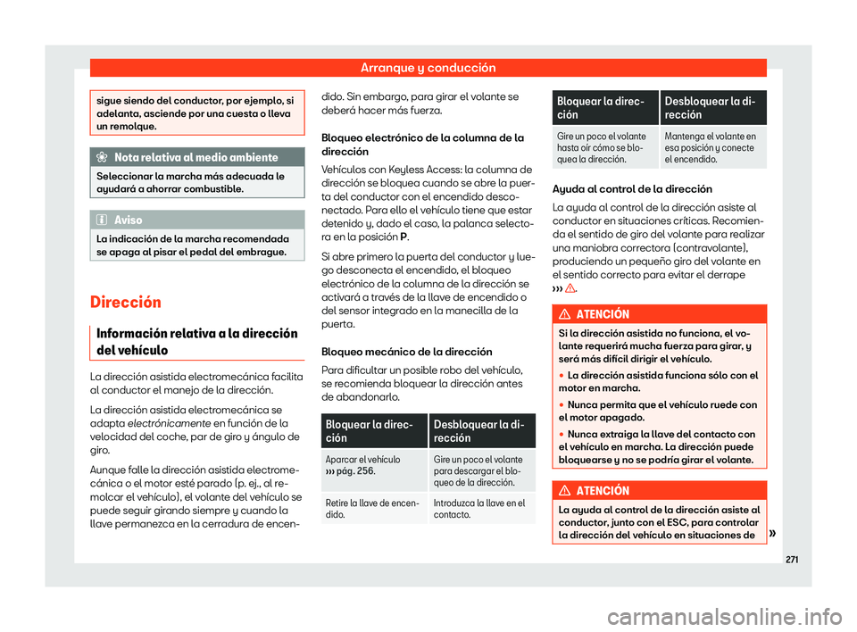 Seat Alhambra 2019  Manual del propietario (in Spanish) Arranque y conducci