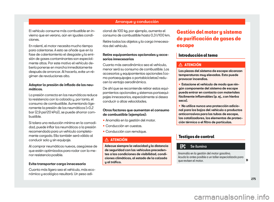 Seat Alhambra 2019  Manual del propietario (in Spanish) Arranque y conducci