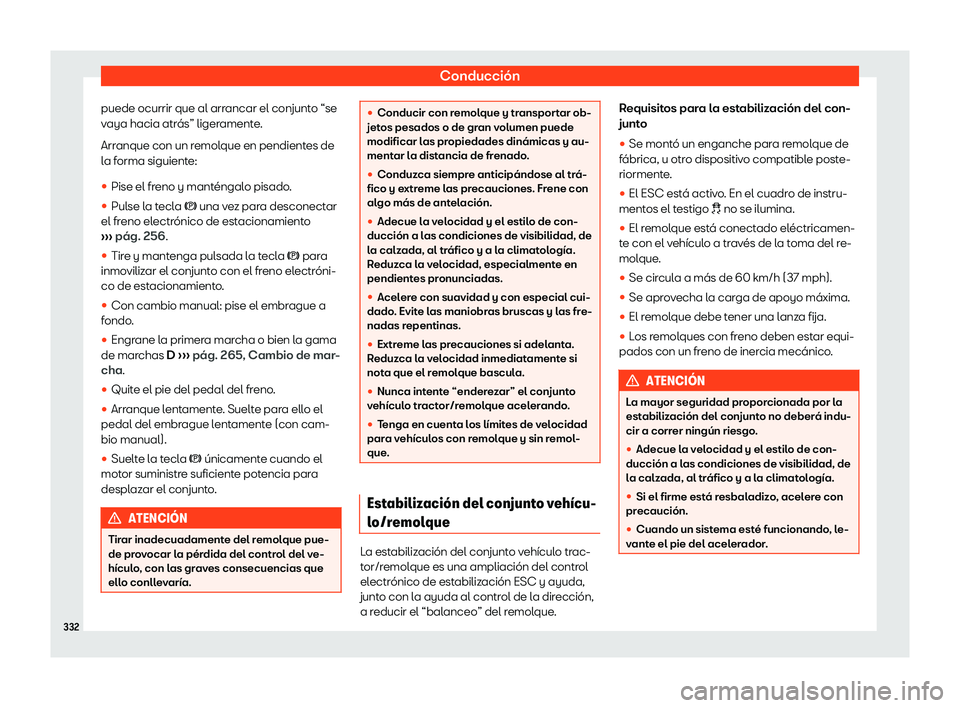 Seat Alhambra 2019  Manual del propietario (in Spanish) Conducci