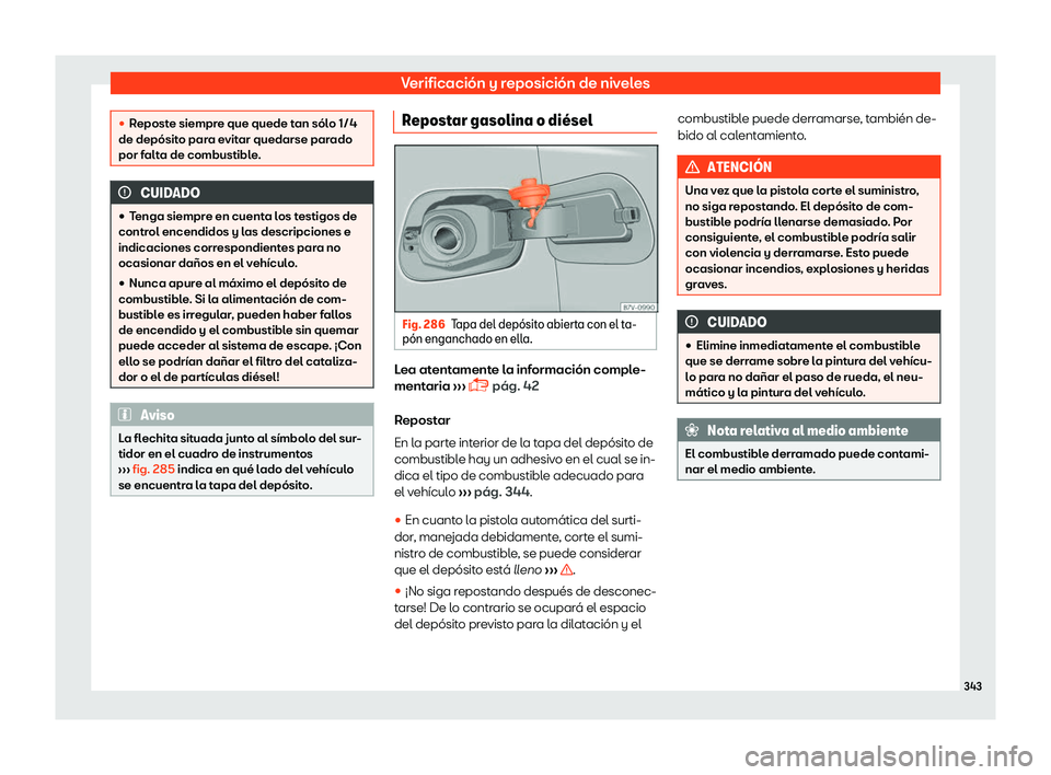 Seat Alhambra 2019  Manual del propietario (in Spanish) Verificaci