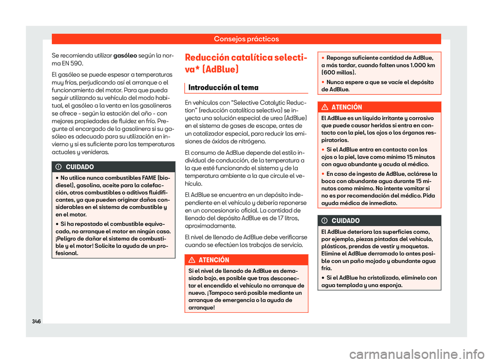 Seat Alhambra 2019  Manual del propietario (in Spanish) Consejos pr