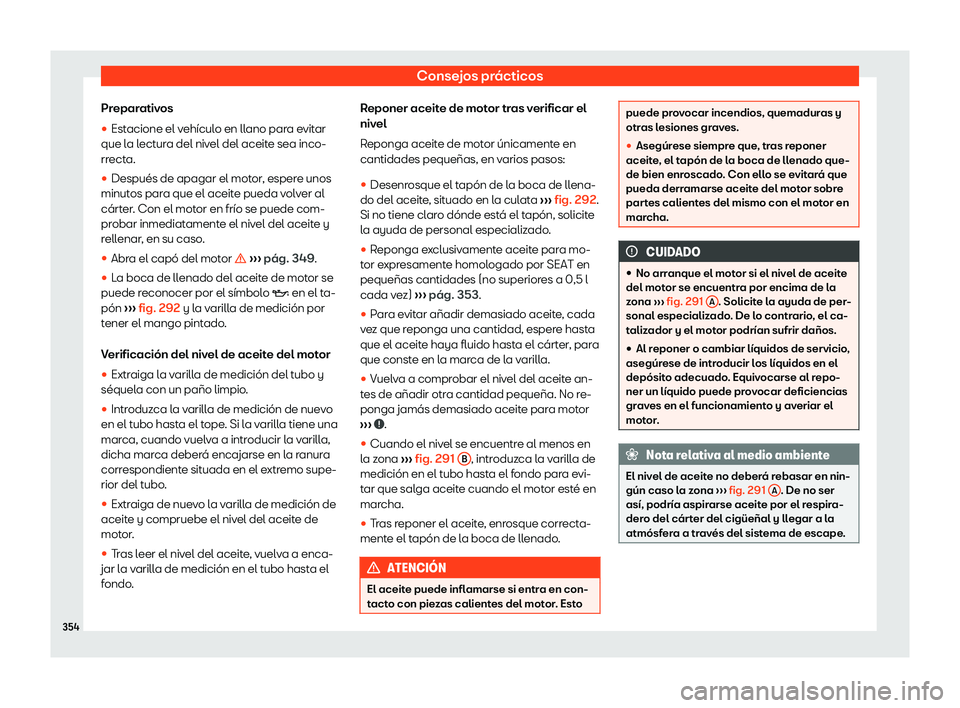 Seat Alhambra 2019  Manual del propietario (in Spanish) Consejos pr
