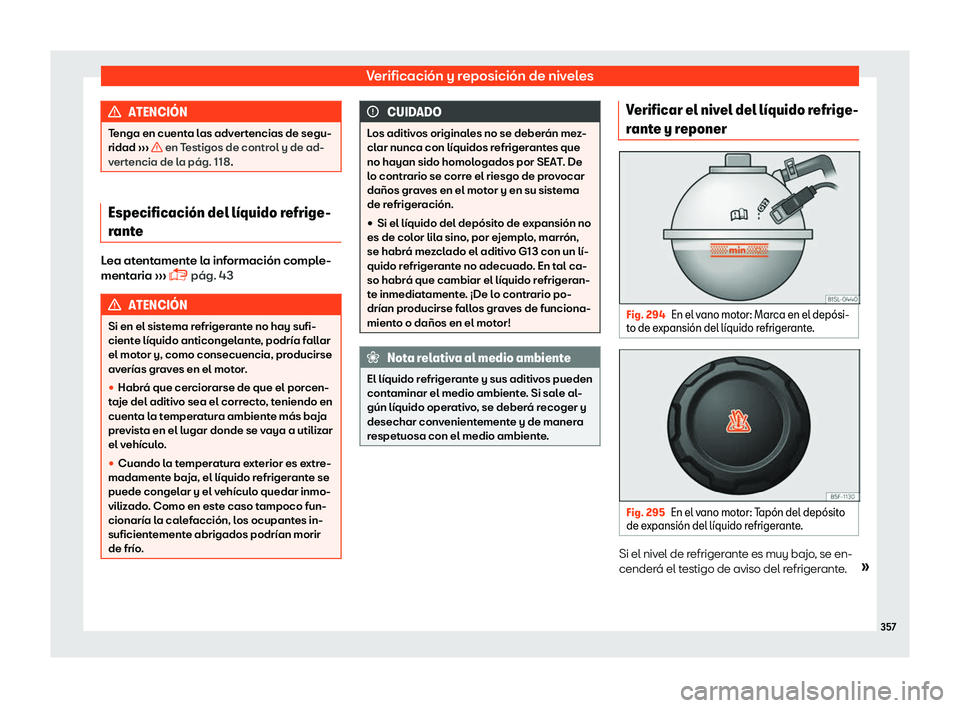 Seat Alhambra 2019  Manual del propietario (in Spanish) Verificaci