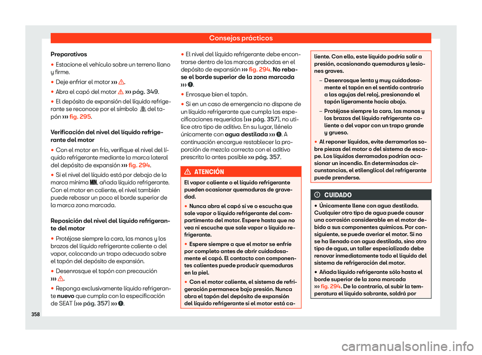 Seat Alhambra 2019  Manual del propietario (in Spanish) Consejos pr
