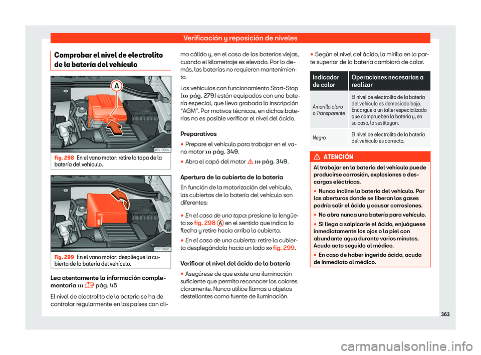 Seat Alhambra 2019  Manual del propietario (in Spanish) Verificaci