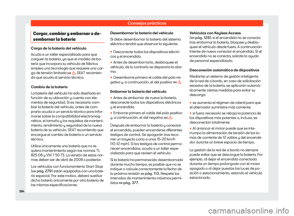 Seat Alhambra 2019  Manual del propietario (in Spanish) Consejos pr