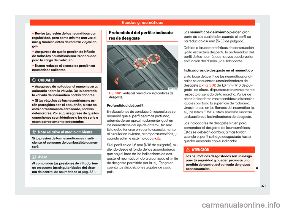 Seat Alhambra 2019  Manual del propietario (in Spanish) Ruedas y neum