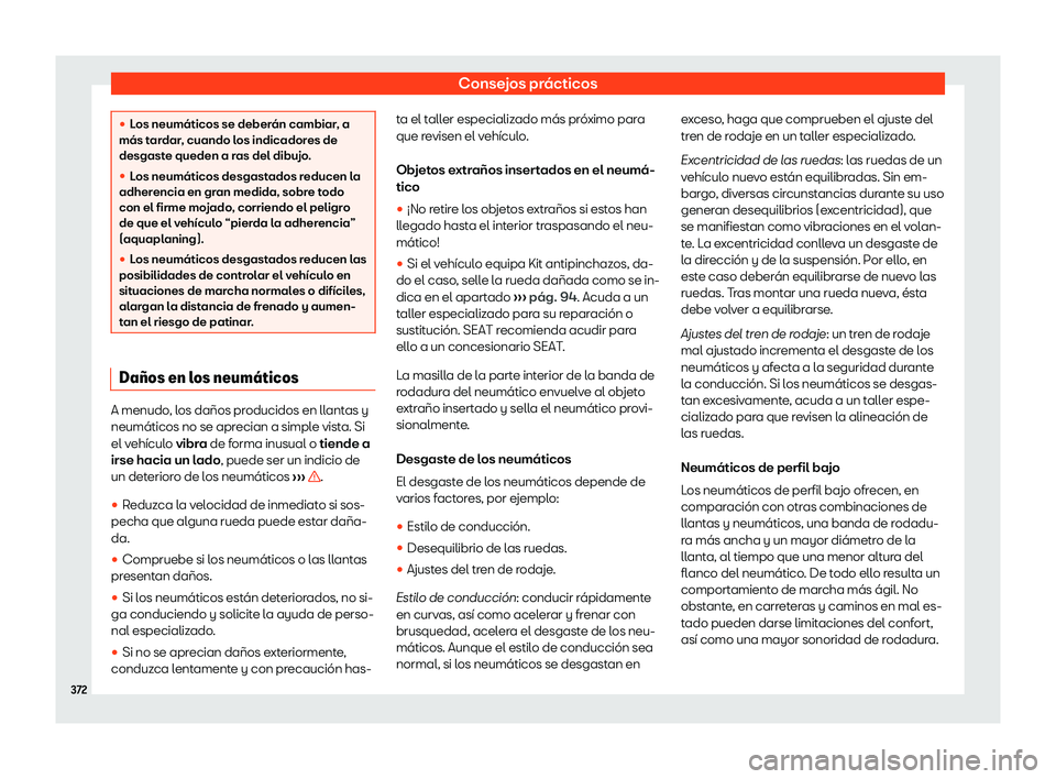 Seat Alhambra 2019  Manual del propietario (in Spanish) Consejos pr