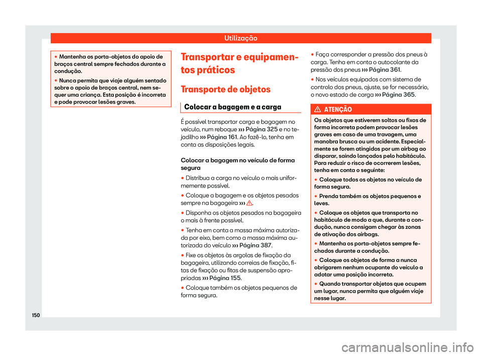Seat Alhambra 2019  Manual do proprietário (in Portuguese)  Utiliza