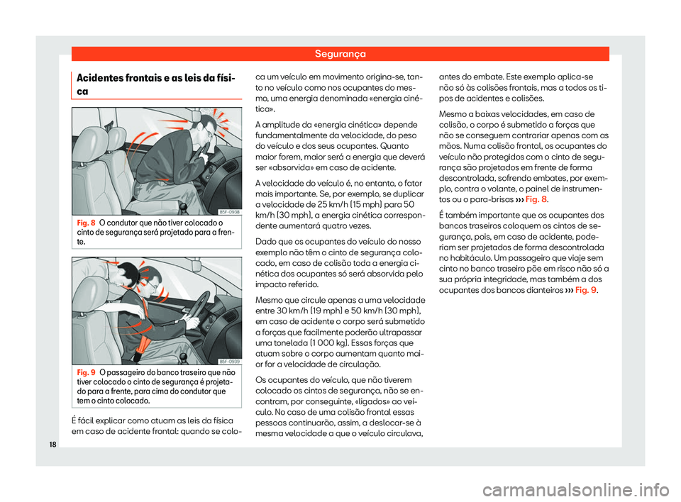 Seat Alhambra 2019  Manual do proprietário (in Portuguese)  Seguran