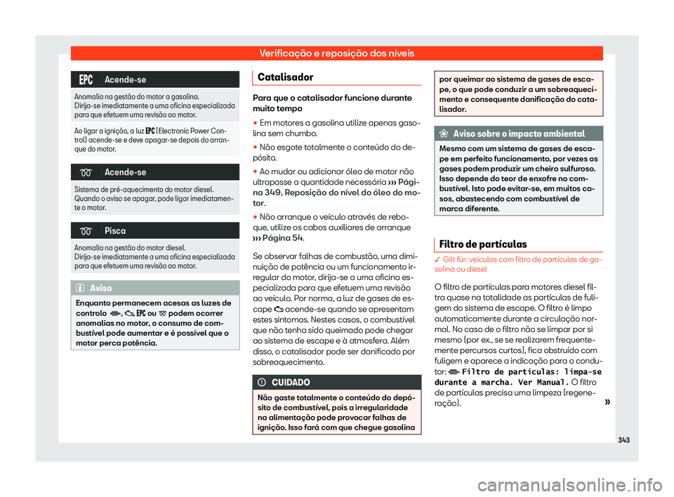 Seat Alhambra 2019  Manual do proprietário (in Portuguese)  Verifica