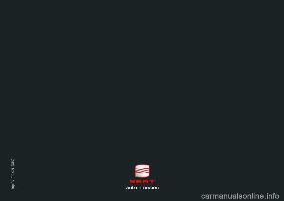 Seat Alhambra 2007  Owners Manual Inglés (02.07)  (GT9)auto emo\bión 