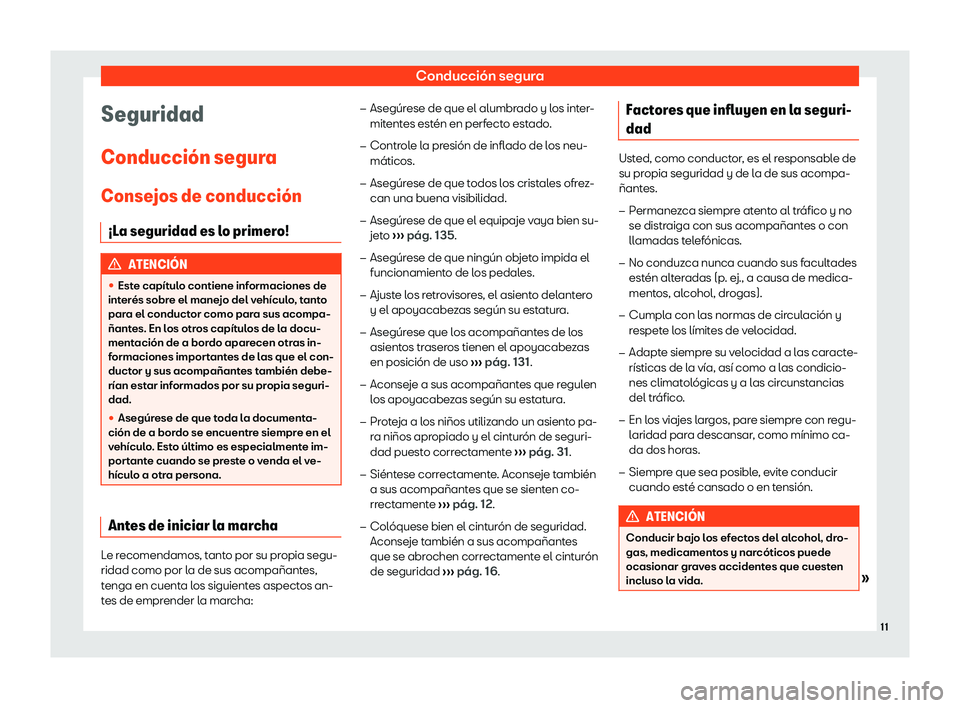 Seat Arona 2020  Manual del propietario (in Spanish) Conducci