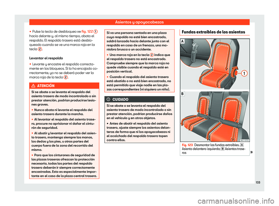 Seat Arona 2020  Manual del propietario (in Spanish) Asientos y apoyacabezas
