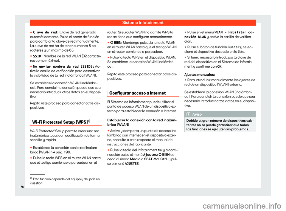 Seat Arona 2020  Manual del propietario (in Spanish) Sistema Infotainment

