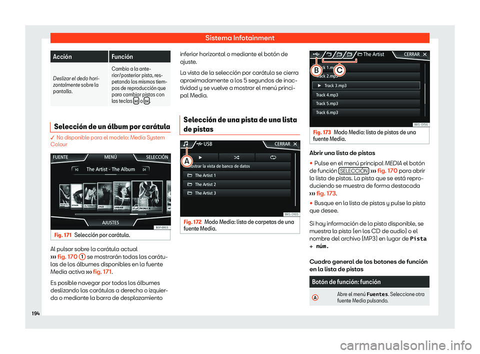 Seat Arona 2020  Manual del propietario (in Spanish) Sistema Infotainment
Acci