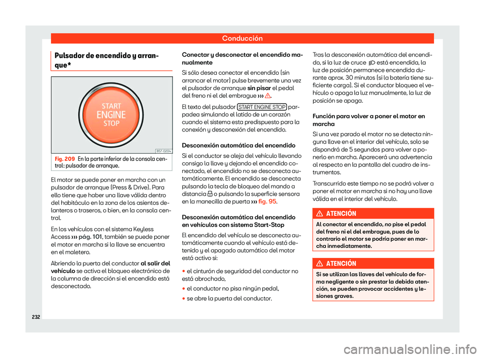 Seat Arona 2020  Manual del propietario (in Spanish) Conducci