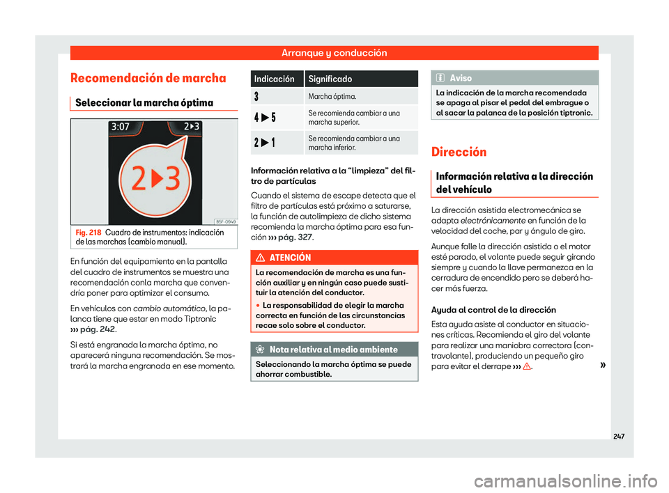 Seat Arona 2020  Manual del propietario (in Spanish) Arranque y conducci