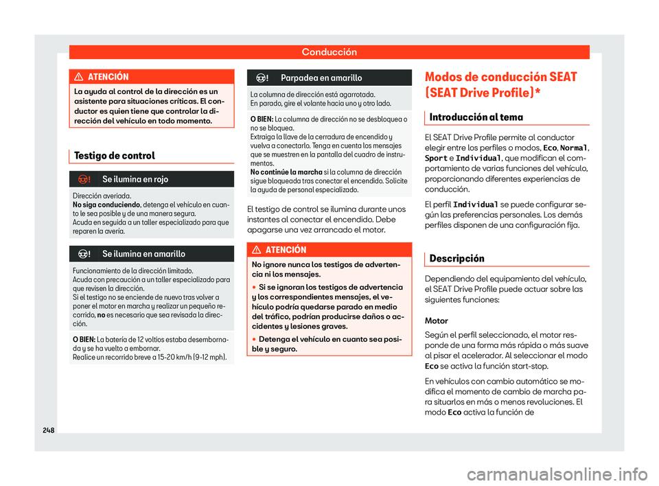 Seat Arona 2020  Manual del propietario (in Spanish) Conducci