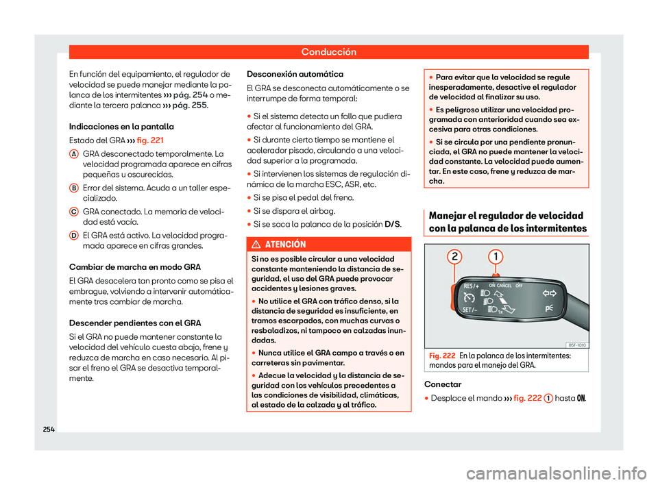 Seat Arona 2020  Manual del propietario (in Spanish) Conducci