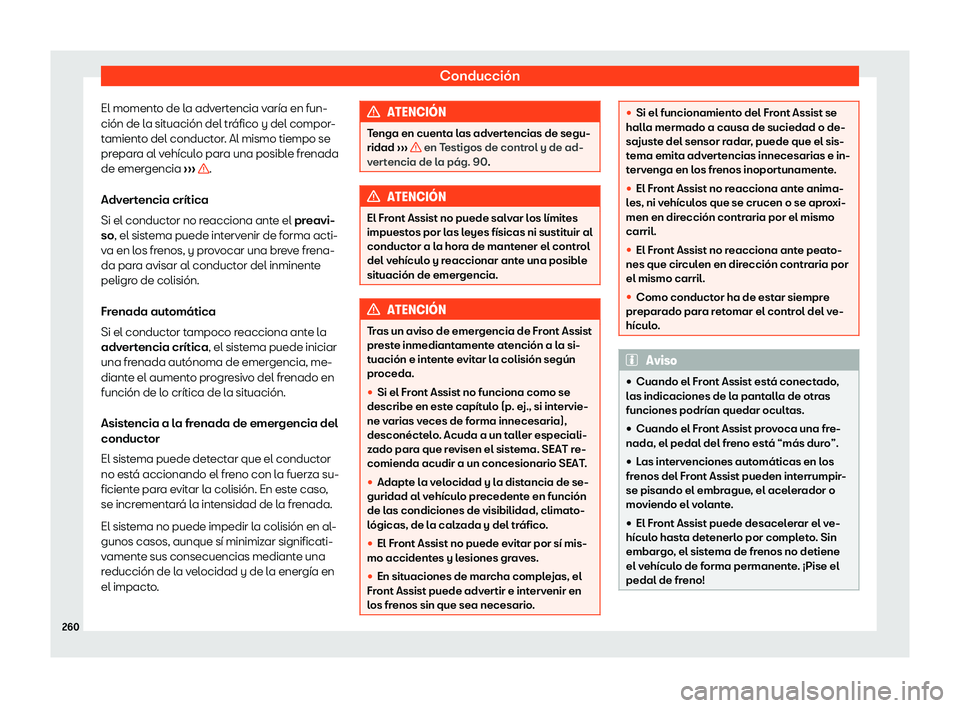 Seat Arona 2020  Manual del propietario (in Spanish) Conducci