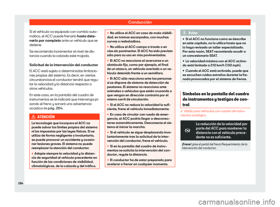 Seat Arona 2020  Manual del propietario (in Spanish) Conducci