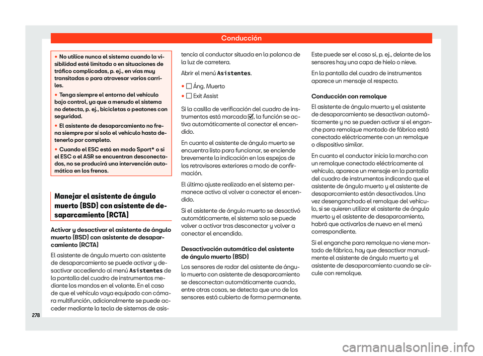 Seat Arona 2020  Manual del propietario (in Spanish) Conducci