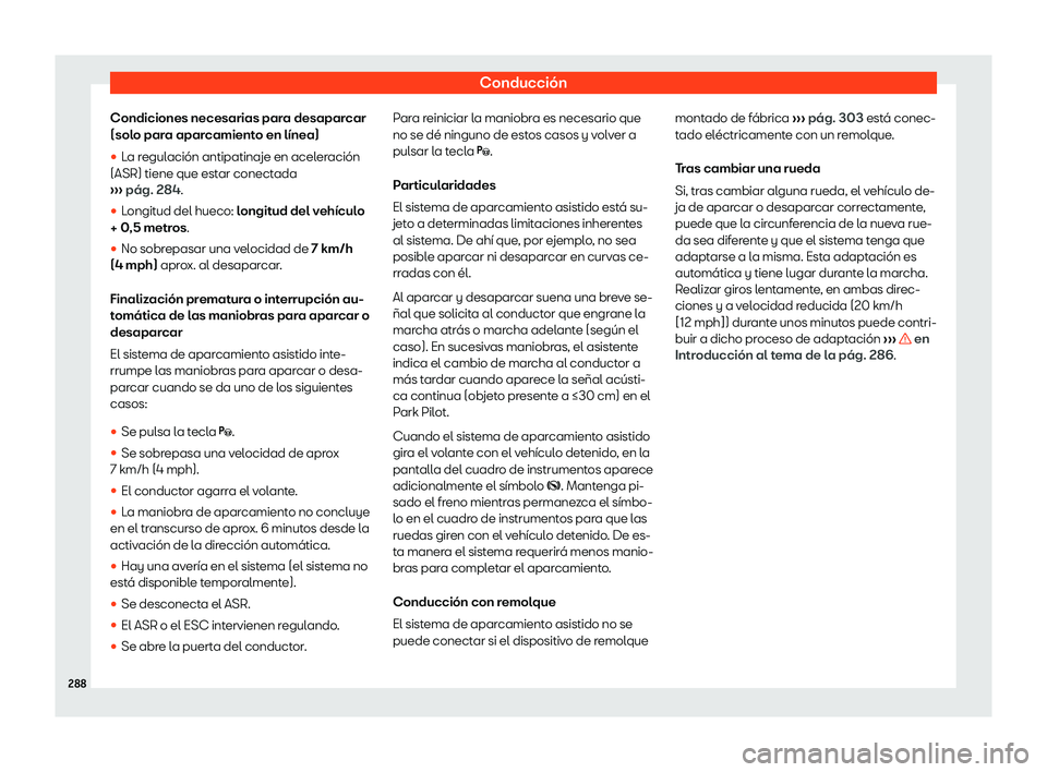 Seat Arona 2020  Manual del propietario (in Spanish) Conducci