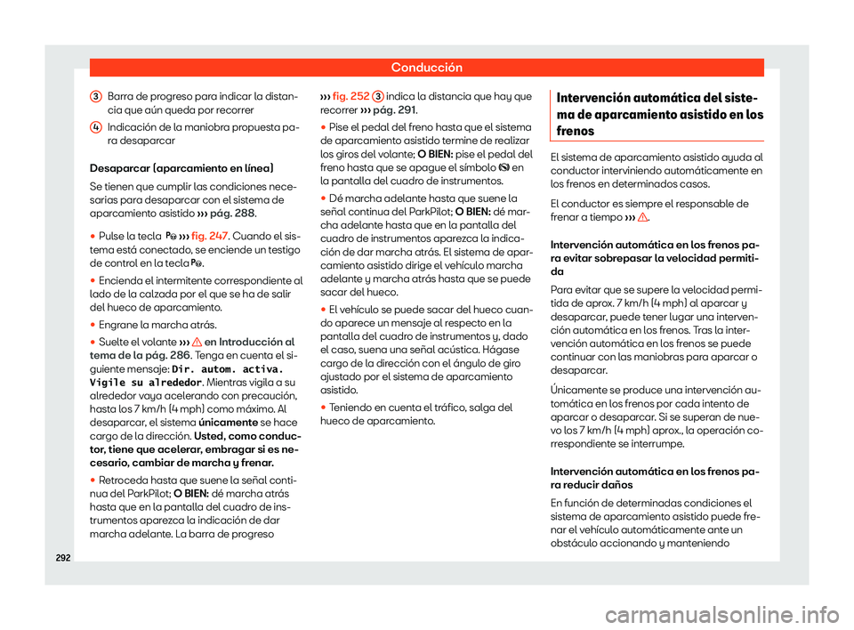 Seat Arona 2020  Manual del propietario (in Spanish) Conducci